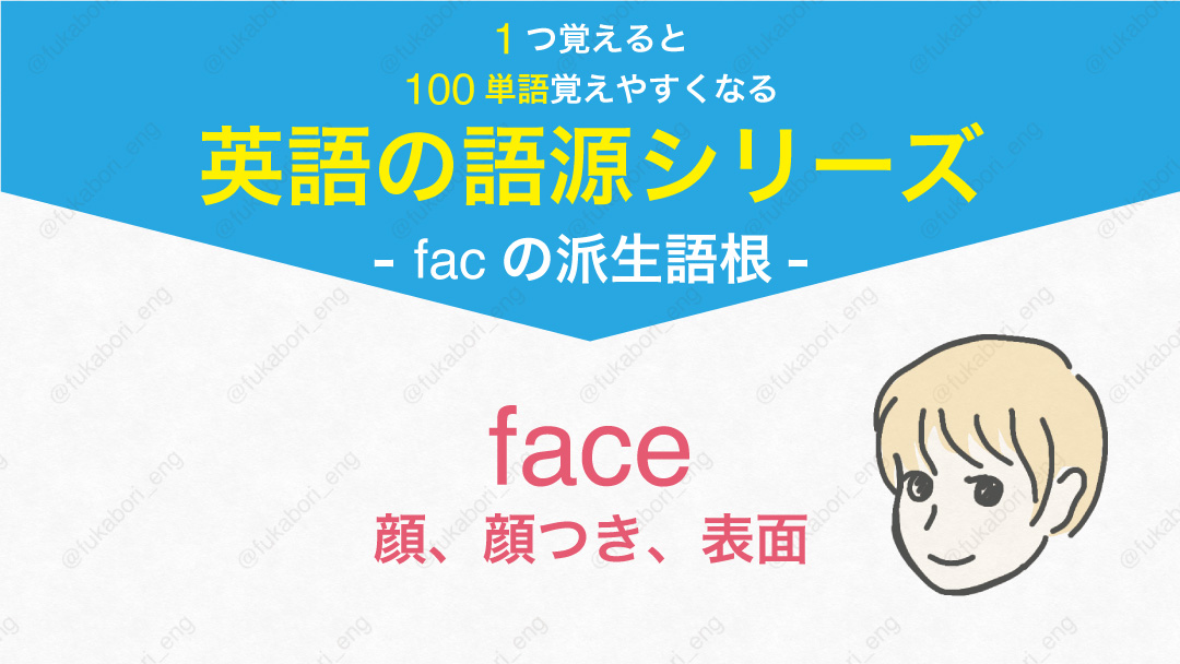 語根 Fac 作る 行うの派生語彙一覧 イメージ 音声の英語学習